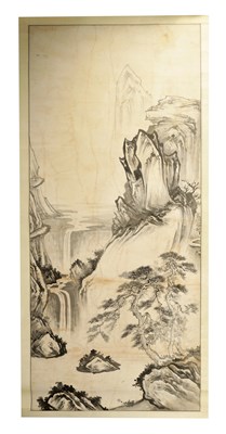 Lot 178 - A MID 19TH CENTURY CHINESE INK DRAWING ON RICE PAPER