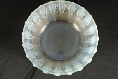 Lot 23 - A RENE LALIQUE OPALESCENT BLUE STAINED 'PERRUCHES' BOWL