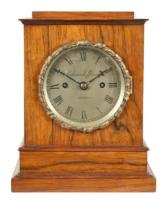 Lot 985 - EDWARD JAMES, LONDON. AN EARLY 19TH CENTURY DOUBLE FUSEE ROSEWOOD MANTEL CLOCK