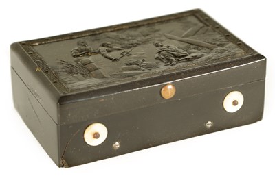 Lot 491 - A 19TH CENTURY FRENCH PORTABLE MUSIC BOX