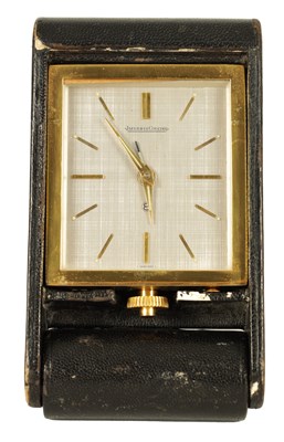 Lot 1012 - A MID 20TH CENTURY JAEGER LE COULTRE TRAVELLING ALARM CLOCK