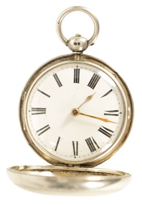 Lot 331 - AN EARLY 20TH CENTURY SILVER FULL HUNTER VERGE MOVEMENT POCKET WATCH