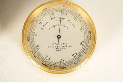 Lot 289 - A LATE 19TH CENTURY POCKET BAROMETER, THERMOMETER COMPASS COMPENDIUM