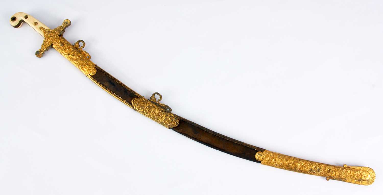 Lot 380 - A 19th CENTURY PRESENTATION QUALITY GILT BRASS...