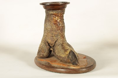 Lot 648 - AN EARLY 20TH CENTURY TAXIDERMY OSTRICH FOOT