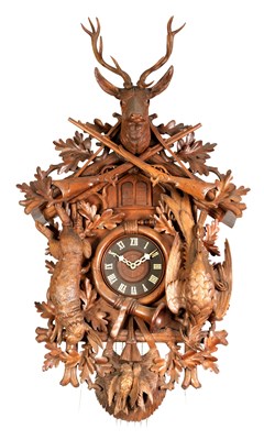 Lot 427 - A MASSIVE LATE 19TH CENTURY MUSICAL BLACK FOREST CUCKOO CLOCK