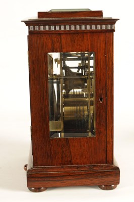 Lot 419 - VINER, REGENT STREET, LONDON. A FINE MID 19TH CENTURY ROSEWOOD DOUBLE FUSEE LIBRARY CLOCK WITH LEVER ESCAPEMENT