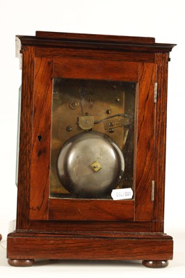 Lot 419 - VINER, REGENT STREET, LONDON. A FINE MID 19TH CENTURY ROSEWOOD DOUBLE FUSEE LIBRARY CLOCK WITH LEVER ESCAPEMENT