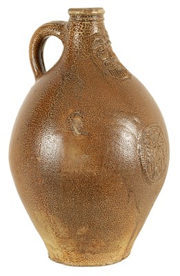 Lot 78 - A 17TH CENTURY GERMAN STONEWARE BELLARMINE