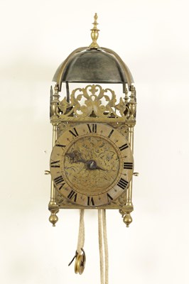 Lot 491 - SAMUEL BETTS, LONDINI. A CHARLES II BRASS LANTERN CLOCK