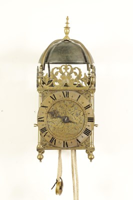 Lot 491 - SAMUEL BETTS, LONDINI. A CHARLES II BRASS LANTERN CLOCK