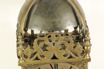 Lot 491 - SAMUEL BETTS, LONDINI. A CHARLES II BRASS LANTERN CLOCK