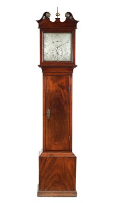 Lot 385 - GEORGE HARVEY. A GEORGE III MAHOGANY REGULATOR LONGCASE CLOCK