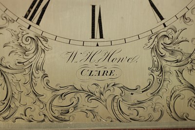 Lot 486 - W.H. HOWE, CLARE. A WILLIAM IV FIGURED MAHOGANY DOUBLE FUSEE BRACKET CLOCK