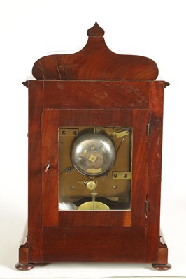 Lot 486 - W.H. HOWE, CLARE. A WILLIAM IV FIGURED MAHOGANY DOUBLE FUSEE BRACKET CLOCK