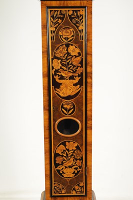 Lot 489 - JAMES CLOWES, LONDINI FECIT. A FINE WILLIAM AND MARY 10" MARQUETRY INLAID WALNUT LONGCASE CLOCK