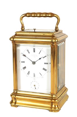 Lot 467 - A LATE 19TH CENTURY FRENCH GIANT GORGE CASED REPEATING CARRIAGE CLOCK WITH ALARM