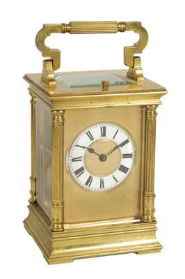 Lot 433 - A LATE 19TH CENTURY FRENCH REPEATING CARRIAGE CLOCK