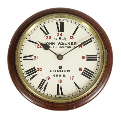 Lot 507 - JOHN WALKER, 1 SOUTH MOLTON ST. LONDON. A LATE 19TH CENTURY FUSEE RAILWAY STATION CLOCK