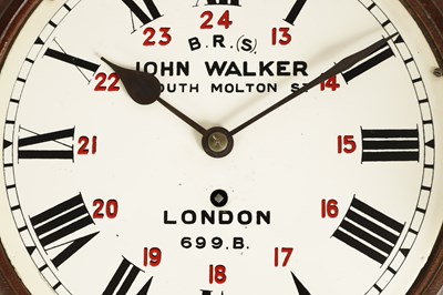 Lot 507 - JOHN WALKER, 1 SOUTH MOLTON ST. LONDON. A LATE 19TH CENTURY FUSEE RAILWAY STATION CLOCK