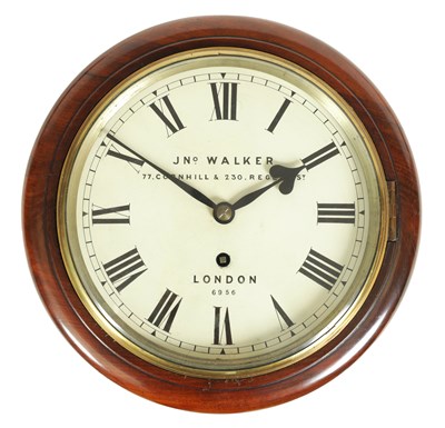 Lot 462 - JOHN WALKER, LONDON. A LATE 19TH CENTURY 8” DIAL FUSEE WALL CLOCK