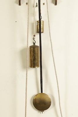 Lot 501 - RICHARD COMBER, LEWES. A GEORGE III HOODED BRASS DIAL WALL CLOCK