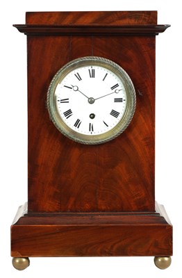 Lot 509 - A MID 19TH CENTURY FRENCH MAHOGANY MANTEL CLOCK