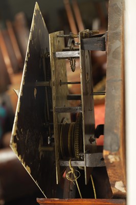 Lot 406 - GEORGE BORDER, SLEAFORD. A SMALL GEORGE III TAVERN STYLE WEIGHT DRIVEN WALL CLOCK