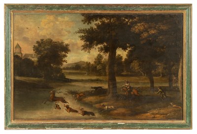 Lot 357 - A LARGE 17TH CENTURY FLEMISH SCHOOL OIL ON CANVAS