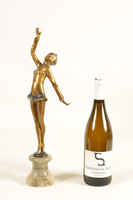 Lot 622 - A STYLISH ART DECO GILT METAL FIGURE OF A DANCER