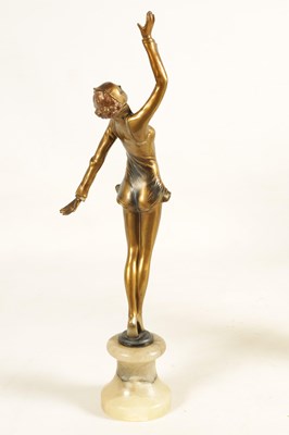 Lot 622 - A STYLISH ART DECO GILT METAL FIGURE OF A DANCER