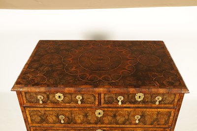 Lot 726 - A FINE WILLIAM AND MARY OYSTERED LABURNUM INLAID CHEST OF DRAWERS