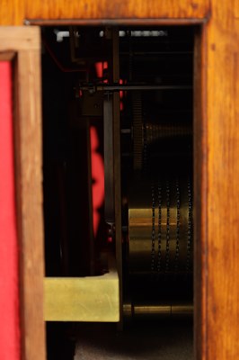 Lot 441 - W. ROSKELL, & CO. LIVERPOOL. A LATE 19TH CENTURY GOTHIC OAK TRIPLE FUSEE BRACKET CLOCK