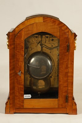 Lot 497 - BARWISE, LONDON. A REGENCY INLAID SATINWOOD DOUBLE FUSEE PAD TOP BRACKET CLOCK