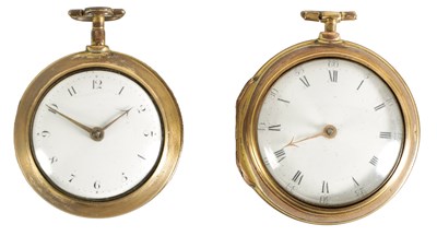 Lot 235 - JOHN ROOKE, BERKELEY SQUARE, LONDON. A GILT PAIR CASED VERGE POCKET WATCH