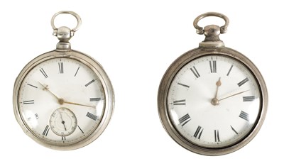 Lot 234 - TWO 19TH CENTURY SILVER PAIR CASED POCKET WATCH