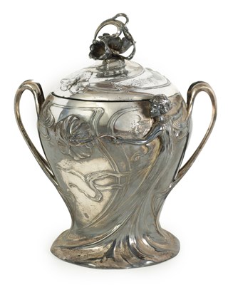 Lot 568 - AN ART NOUVEAU WMF SILVER PLATED PUNCH BOWL. CIRCA 1900