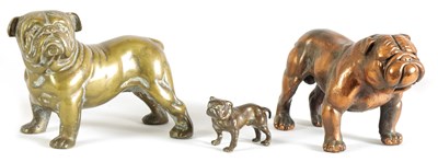 Lot 528 - A COLLECTION OF THREE EARLY 20TH CENTURY SCULPTURES IN BRASS, BRONZE AND COPPER