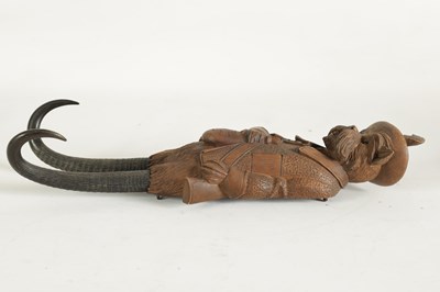 Lot 313 - A LATE 19TH CENTURY BLACK FOREST WHIP HOOK