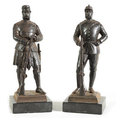 Lot 595 - A PAIR OF FINELY CAST LATE 19TH CENTURY CAST IRON SCULPTURES IN THE MANNER OF COALBROOKDALE