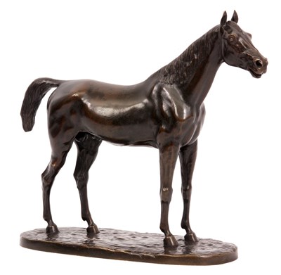 Lot 559 - A 19TH CENTURY BRONZE SCULPTURE OF A STANDING...