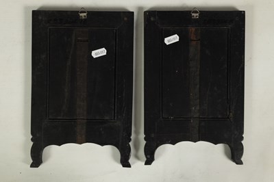 Lot 80 - A PAIR OF 19TH CENTURY INDIAN MINIATURES ON IVORY IN CARVED EBONY FRAMES