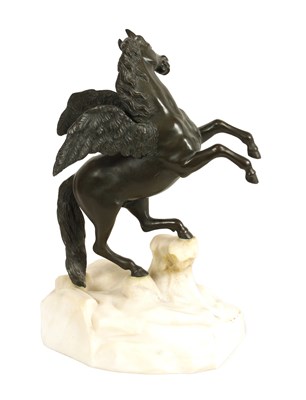 Lot 621 - A 19TH CENTURY BRONZE FIGURE OF PEGASUS