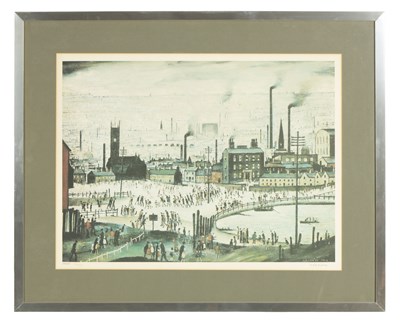 Lot 362 - ARR. A 20TH CENTURY L.S.LOWRY LIMITED EDTION SIGNED PRINT ENTITLED ‘AN INDUSTRIAL TOWN’