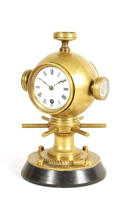 Lot 378 - A LATE 19TH CENTURY FRENCH INDUSTRIAL DESK CLOCK COMPENDIUM