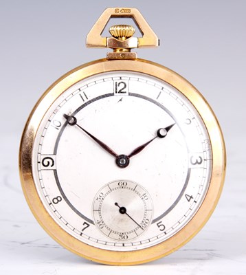 Lot 309 - A 1930'S SWISS 9-CARAT GOLD POCKET WATCH the...