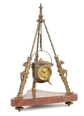 Lot 459 - A RARE LATE 19TH CENTURY FRENCH INDUSTRIAL MYSTERY CLOCK