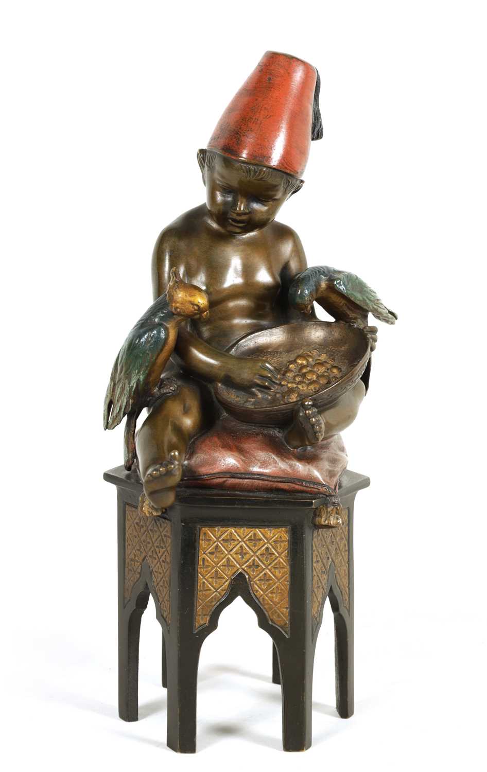 Lot 606 - AN EARLY 20TH CENTURY ARGENTOR VIENNA COLD PAINTED BRONZE SCULPTURE