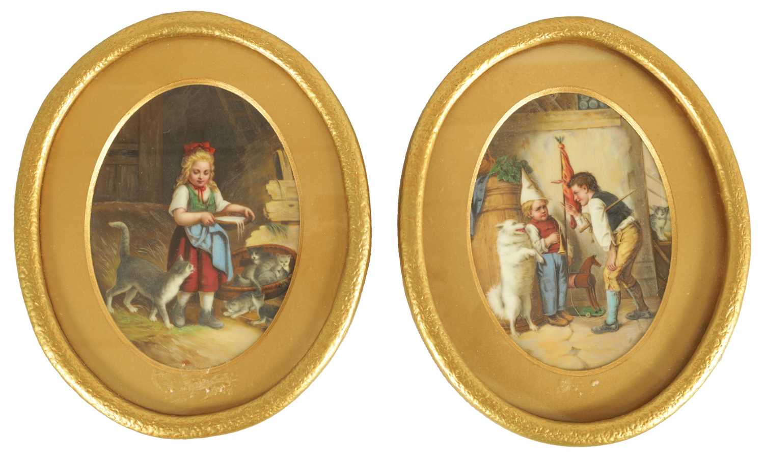 Lot 68 - A PAIR OF 19TH CENTURY KPM PORCELAIN PLAQUES