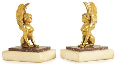 Lot 658 - A PAIR OF REGENCY GILT BRONZE SCULPTURES